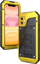 Voor iPhone 11 stofdicht schokbestendig waterdicht siliconen + metalen beschermhoes (geel)