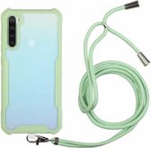 Voor Xiaomi Redmi Note 8 acryl + kleur TPU schokbestendig hoesje met nekkoord (avocado)