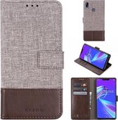 Voor ASUS ZB633kl MUXMA MX102 Horizontale flip canvas lederen tas met standaard & kaartsleuf & portemonnee-functie (bruin)