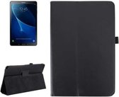 Voor Galaxy Tab A 10.1 (2016) / P585 Litchi Texture Horizontale Flip Leather Case met houder (zwart)