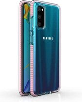 Voor Samsung Galaxy S20 TPU tweekleurige schokbestendige beschermhoes (roze)