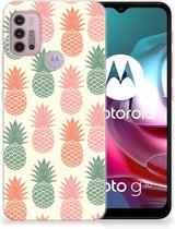 Siliconen Hoesje Motorola Moto G30 | G10 GSM Hoesje Ananas