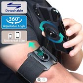 DR-7 Hardloop telefoonhouder armband-/polsband 360⁰ draaibaar voor smartphone (4,5"-7") - universeel - uitneembaar