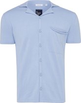 Maxwell |Pullover shirt korte mouw lichtblauw