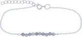 Natuursieraad -  925 sterling zilver blauw chalcedoon armband - luxe edelsteen sieraad - handgemaakt