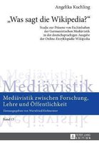 Medi�vistik Zwischen Forschung, Lehre Und �ffentlichkeit- Was sagt die Wikipedia?