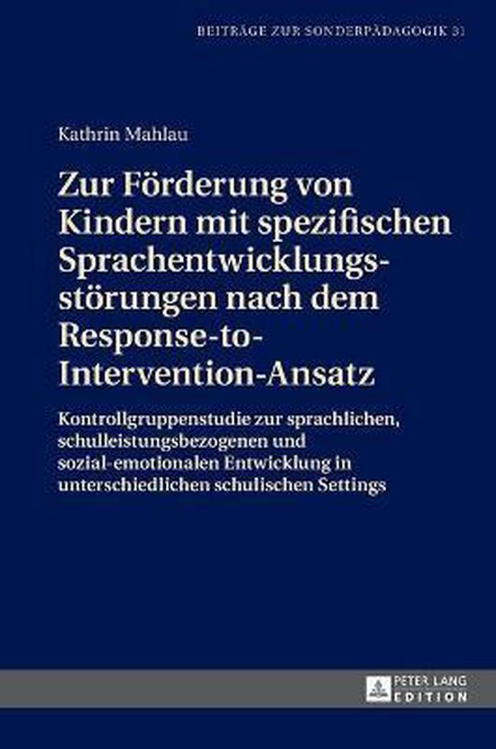 Zur Förderung von Kindern mit spezifischen Sprachentwicklun ... - cover