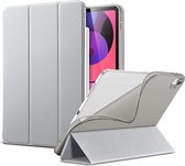 HB Hoes Geschikt voor Apple iPad Air 2022 & Apple iPad Air 2020 (10.9 inch) Grijs - Tri Fold Tablet Case - Smart Cover