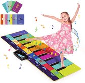 Kids Muziek Mat met 100+ Geluiden, Piano Dance Mat Opgewaardeerd 4 Modes, Kinderen Keyboard Mat Instrumenten Muzikale Speelmat voor Kids Jongens Meisjes (110* 36cm)
