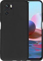 Xiaomi Redmi Note 10 hoesje zwart siliconen case hoes cover hoesjes