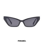 PHRAMES® - Zoë Solid Black – Zonnebril – Gepolariseerd – Dames - UV400 - Compleet met beschermhoes en lensdoekje