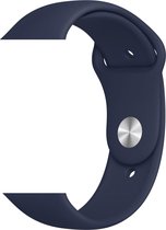 Geschikt voor Apple Watch Bandje - Apple watch bandjes - Siliconen - Donker Blauw - 42/44mm