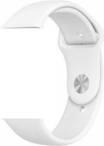 Geschikt voor Apple Watch Bandje - Apple watch bandjes - Siliconen - Wit - 42/44mm