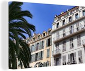 Architecture française dans les rues de la ville française Nice toile 120x80 cm - Tirage photo sur toile (Décoration murale salon / chambre) / villes européennes Peintures sur toile