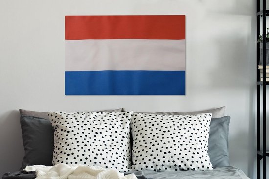 Drapeau hollandais Toile 60x40 cm - Tirage photo sur toile (Décoration murale salon / chambre)