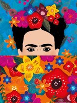 Bekking & Blitz - Poster - Kunstposter - 30 x 40 cm - Mat gelamineerd - Inspired by - Geïnspireerd door - Frida Kahlo - Zelfportret - Self-Portrait - Uniek design-