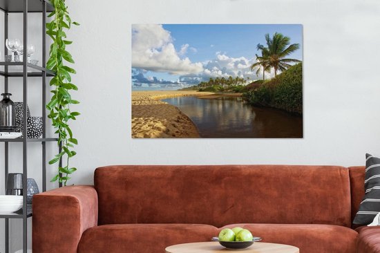 Nature verte à l'Encontro das Águas Toile 120x80 cm - Tirage photo sur toile (Décoration murale salon / chambre)