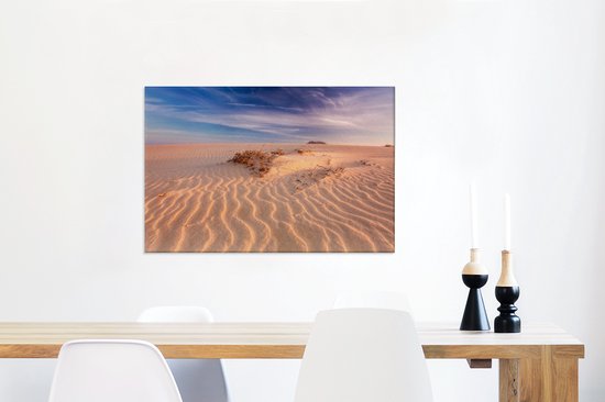 De belles vagues de sable se sont formées dans les dunes de Fuerteventura Toile 60x40 cm - Tirage photo sur toile (Décoration murale salon / chambre)