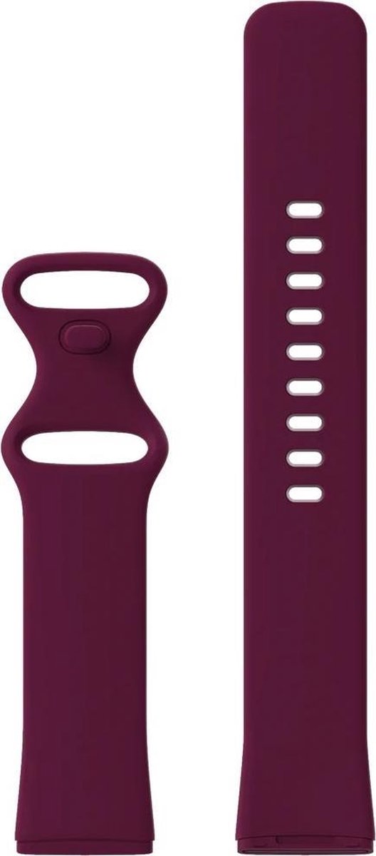 DrPhone FVS TPU Siliconen Polsband – Armband – Sportband Geschikt voor Fitbit Versa 3 / Fitbit Sense – Maat L – Paars