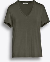 Beaumont Viscose Jersey T-shirt V-neck - T-shirt - Dames - Groen - S