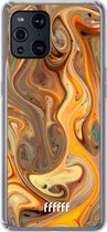 6F hoesje - geschikt voor OPPO Find X3 Pro -  Transparant TPU Case - Brownie Caramel #ffffff