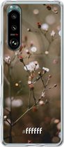 6F hoesje - geschikt voor Sony Xperia 5 III -  Transparant TPU Case - Flower Buds #ffffff