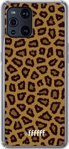 6F hoesje - geschikt voor OPPO Find X3 Pro -  Transparant TPU Case - Leopard Print #ffffff