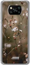 6F hoesje - geschikt voor Xiaomi Poco X3 Pro -  Transparant TPU Case - Flower Buds #ffffff