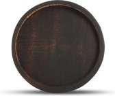 S|P Collection - Glasonderzetter hout zwart - Rural - set/4