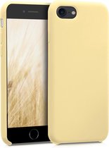 kwmobile telefoonhoesje voor Apple iPhone SE (2022) / SE (2020) / 8 / 7 - Hoesje met siliconen coating - Smartphone case in lichtgeel