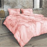 Dekbedovertrek Strijkvrij Katoen Pink Marble 240x220
