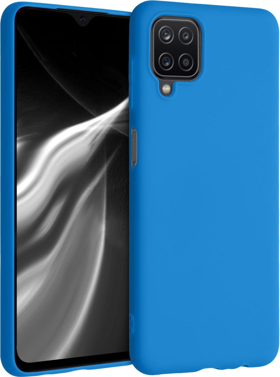 kwmobile telefoonhoesje voor Samsung Galaxy A12 - Hoesje voor smartphone - Back cover in stralend blauw