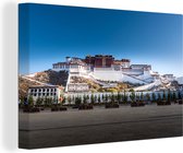 Palais du Potala au Tibet en Chine sur une journée radieuse 60x40 cm - Tirage photo sur toile (Décoration murale salon / chambre)