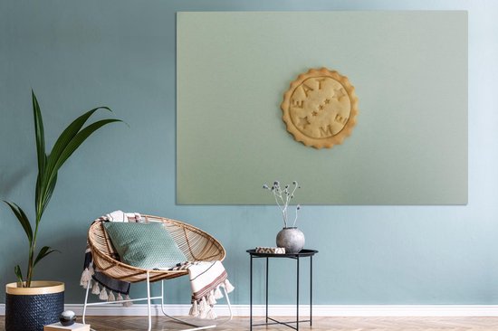 Cookie avec toile à message 2cm 180x120 cm - Tirage photo sur toile (Décoration murale salon / chambre) XXL / Groot format!