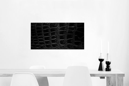 Toile cuir noir imprimé animal 2cm