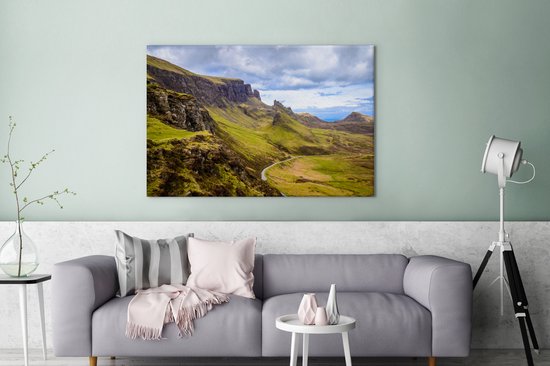 Paysage de Quiraing toile 2cm 140x90 cm - Tirage photo sur toile (Décoration murale salon / chambre)