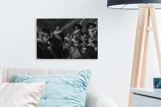 Fête des officiers de la milice St George - Toile Frans Hals 2cm 30x20 cm - petit - Tirage photo sur toile (Décoration murale salon / chambre)