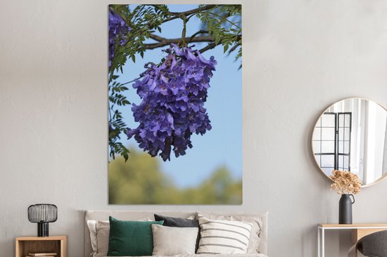 Gros plan d'une toile Jacaranda 2cm 120x180 cm - Tirage photo sur Toile (Décoration murale salon / chambre) / Arbres Peintures sur toile XXL / Groot format!