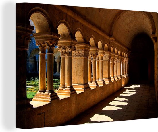 Peintures sur toile - Colonnade dans un monastère français - 150x100 cm - Art Décoration murale