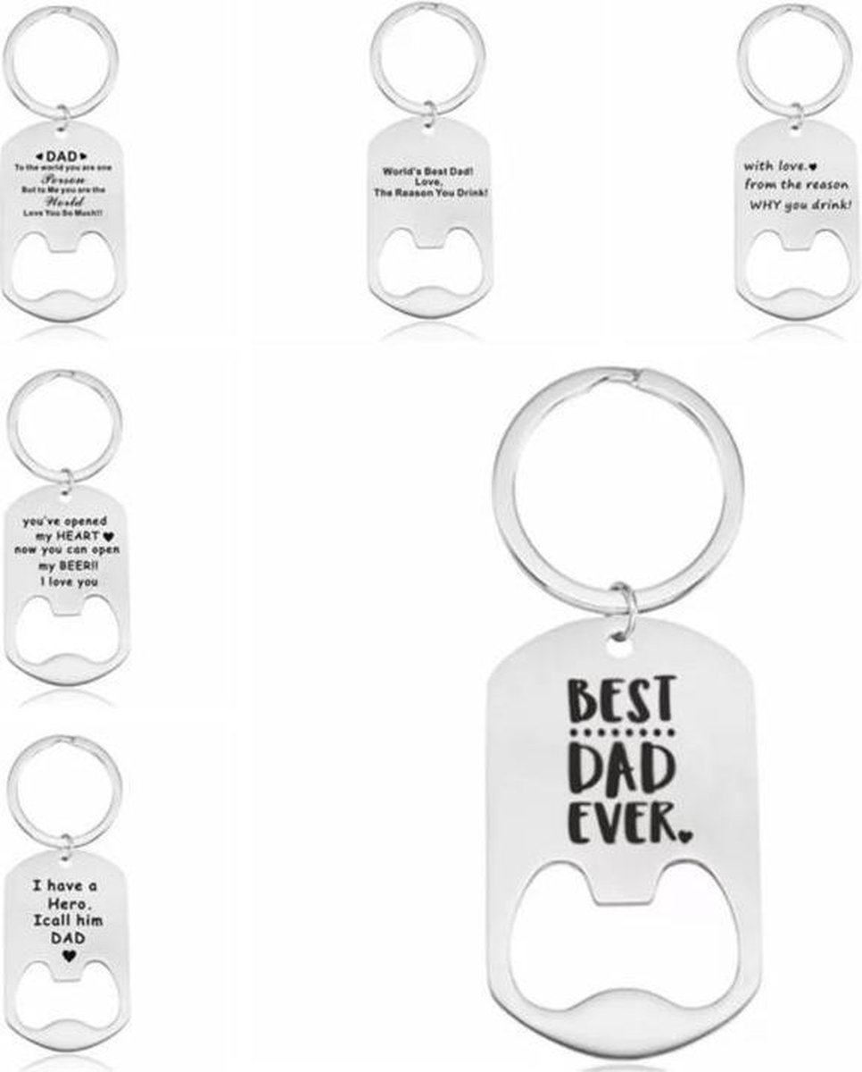 VADERDAG CADEAU | Best Dad Ever Sleutelhanger | Sleutelhanger met flesopener | Cadeau voor hem | Cadeau voor papa | Mannen | Flessen opener |Liefde | Vaderdag geschenk | Verjaardags cadeau