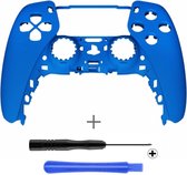 PS5 Controller Behuizing Shell - Blauw Soft Touch - Front Shell