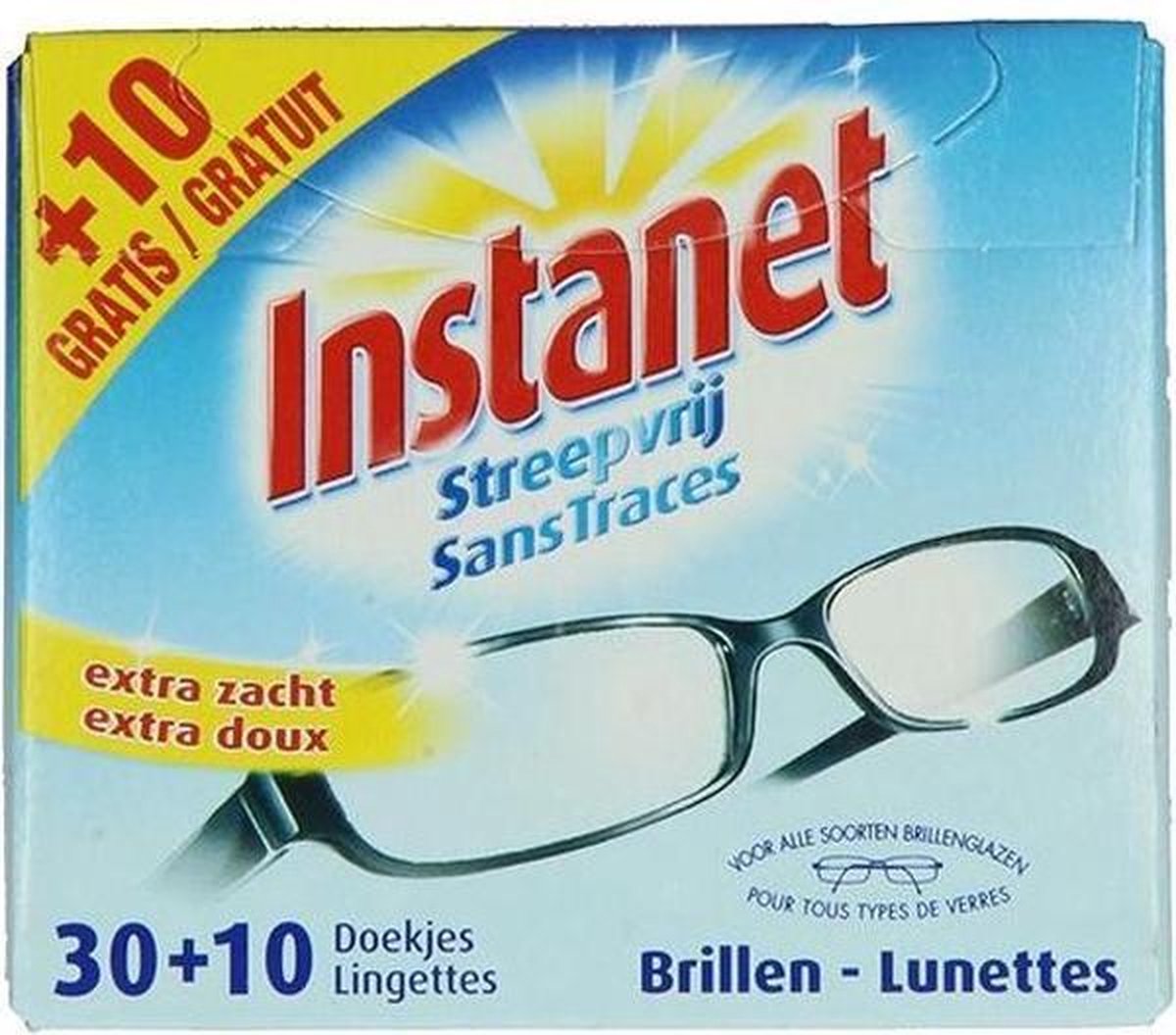 Instanet lingettes nettoyantes lunettes 20 pièces