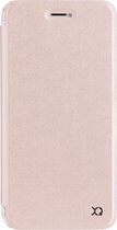 Xqisit Flap Cover Adour iPhone 6 Plus 6s Plus 7 Plus 8 Plus hoesje met flap - Transparant Rosé Goud