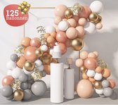 Sellaio Ballonnenboog – Ballonnen verjaardag – Versiering- Babyshower – Bruiloft – Inclusief strip en pomp – Complete set – 125 ballonnen