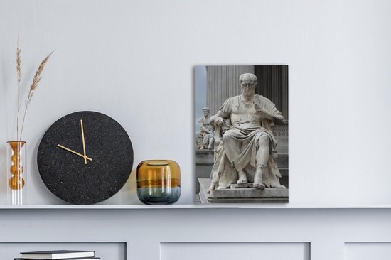 Une statue de Jules César assis 20x30 cm - petit - Tirage photo sur toile (Décoration murale salon / chambre)