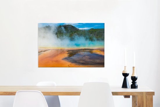 Tableau sur toile Parc national de Yellowstone Amérique - 90x60 cm - Décoration murale
