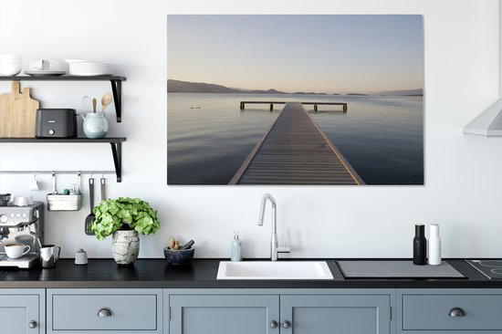 Vue pittoresque d'une jetée toile 140x90 cm - Tirage photo sur toile (Décoration murale salon / chambre)