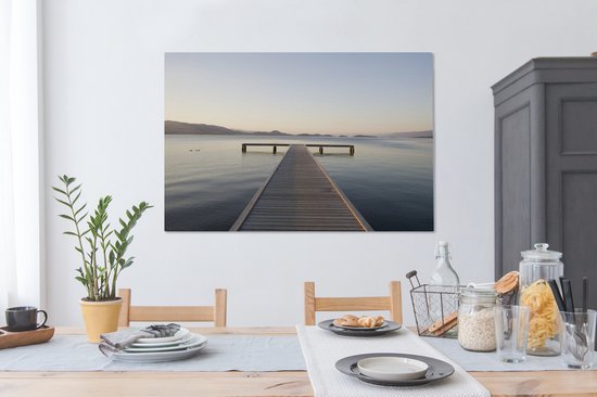 Vue pittoresque d'une jetée toile 140x90 cm - Tirage photo sur toile (Décoration murale salon / chambre)