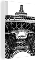 Sous la Tour Eiffel 90x140 cm - Tirage photo sur toile (Décoration murale salon / chambre)