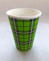 Koffiebeker Schotse Ruit Scotty Groen 180ml - 2500 stuks